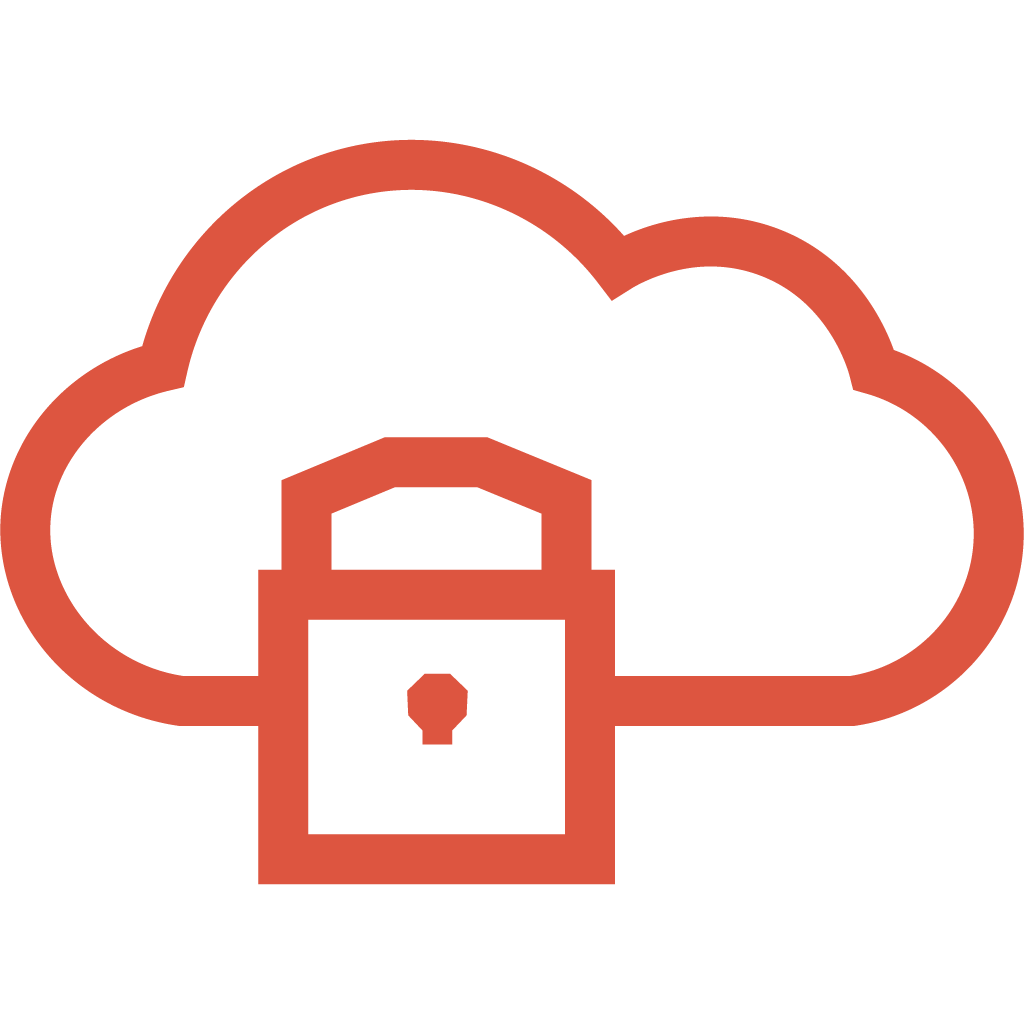 Private cloudoplossing icon
